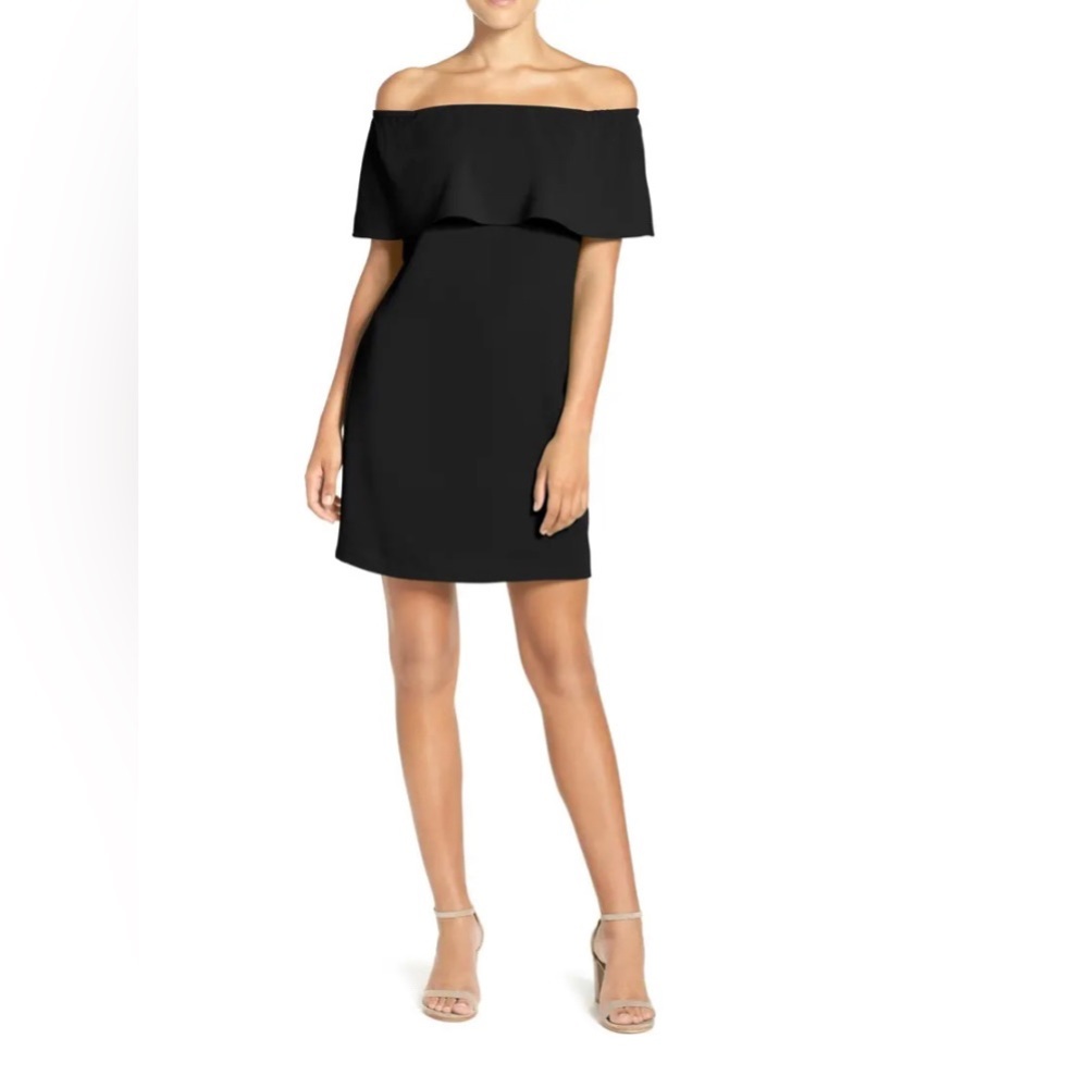 Black off the shoulder cocktail dress- Charles Henry, Tags still on, size S